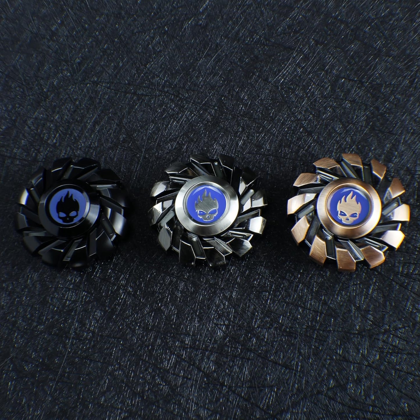 Fidget Spinners, Metal Fidget Toys, Silver Fidget Spinners for Kids and Adults Named Shadow Silver Could Glow in The Dark