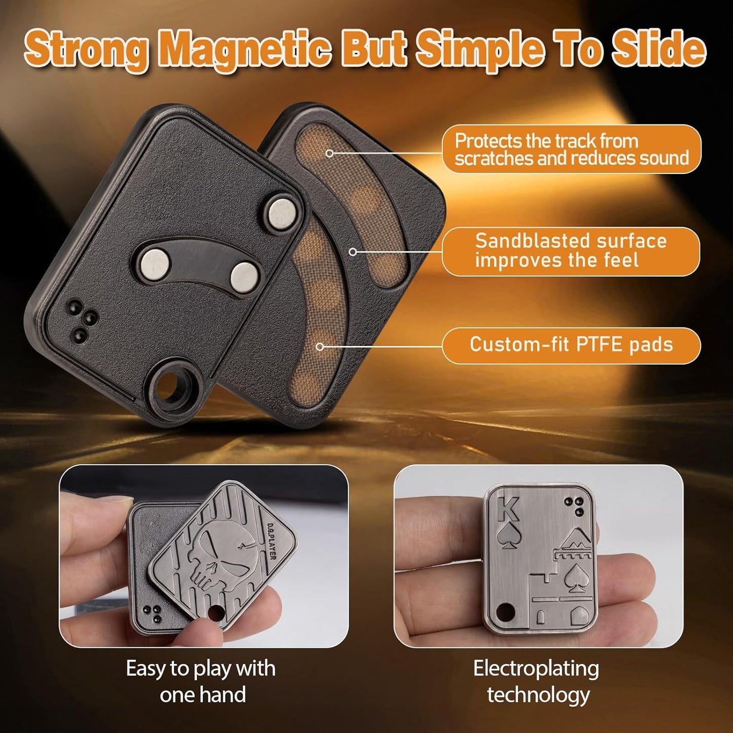 Fidget Toys Adults - Pendants Magnetic Metal EDC Toys for ADHD, Relieve Stress, Tension, Anxiety - Improve Focus - Find Inspiration, Backpack, Purse Hanging Decoration(Grey)