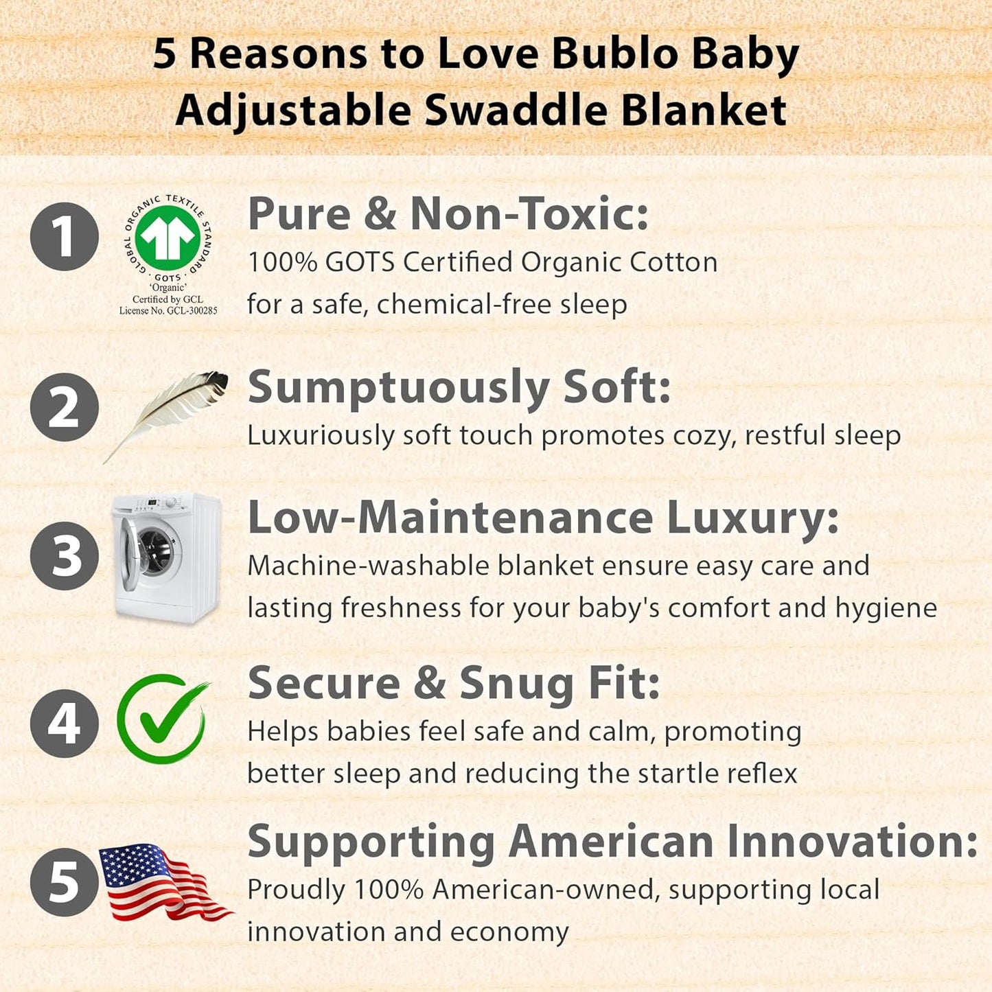 Bublo Baby Organic Preemie Swaddles 4-7 lbs - 3-Pack Premature Babies Swaddle Sleep Sack - Premature Infant Sleeping Sack - Easy Adjustable Baby Swaddle Blanket Wrap (Hearts-Flowers)