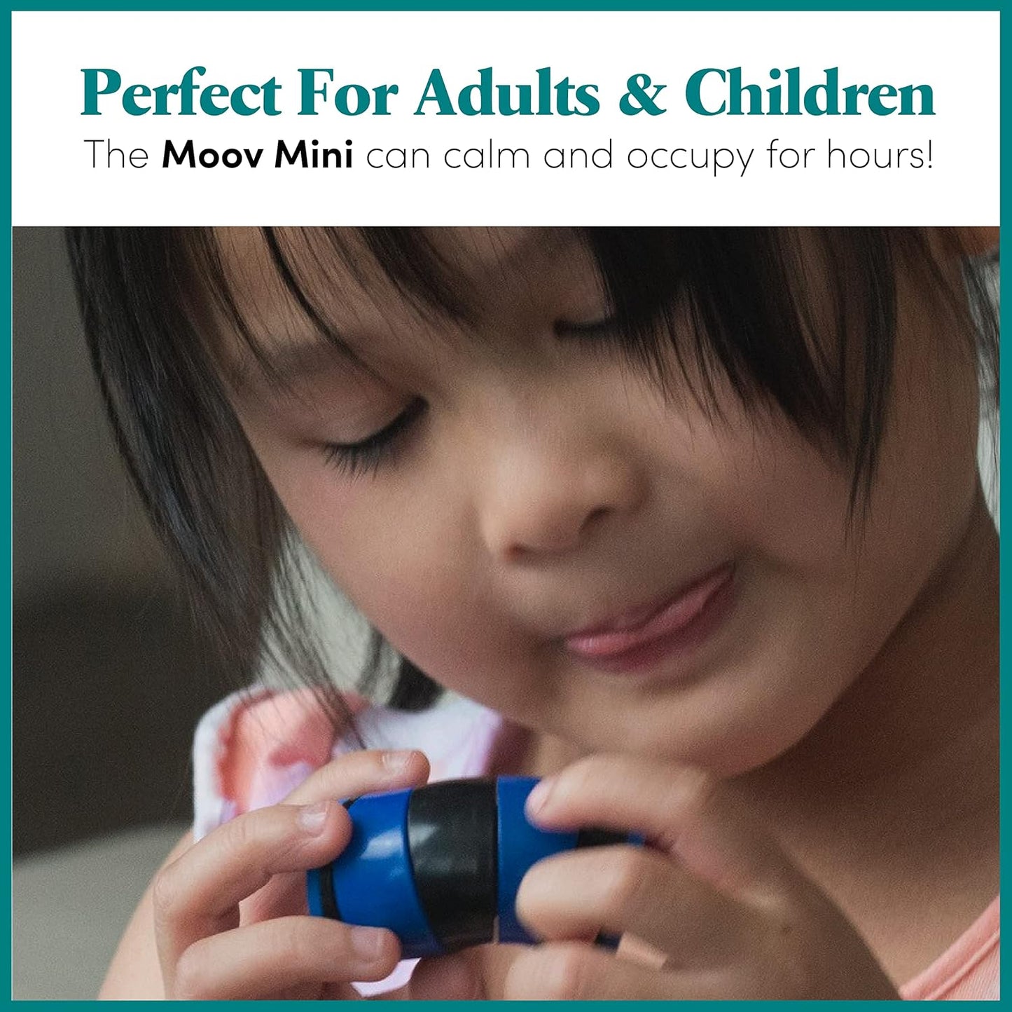 MOOV Mini Fidget Toy, Relieve Anxiety and Stress. Small, Discrete, one Hand use. Relaxing Smooth Movement. Pocket Friendly. Improve Clarity and Focus for Child or Adult. Autism Sensory aid.
