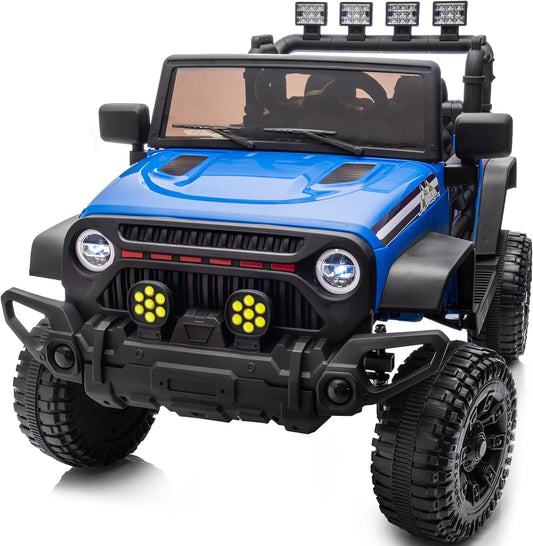 24V Kids Ride on Car, Kids Electric Vehicles Car Ride on Toy Truck for Toddlers w/Remote Control, 400W Motor - Blue