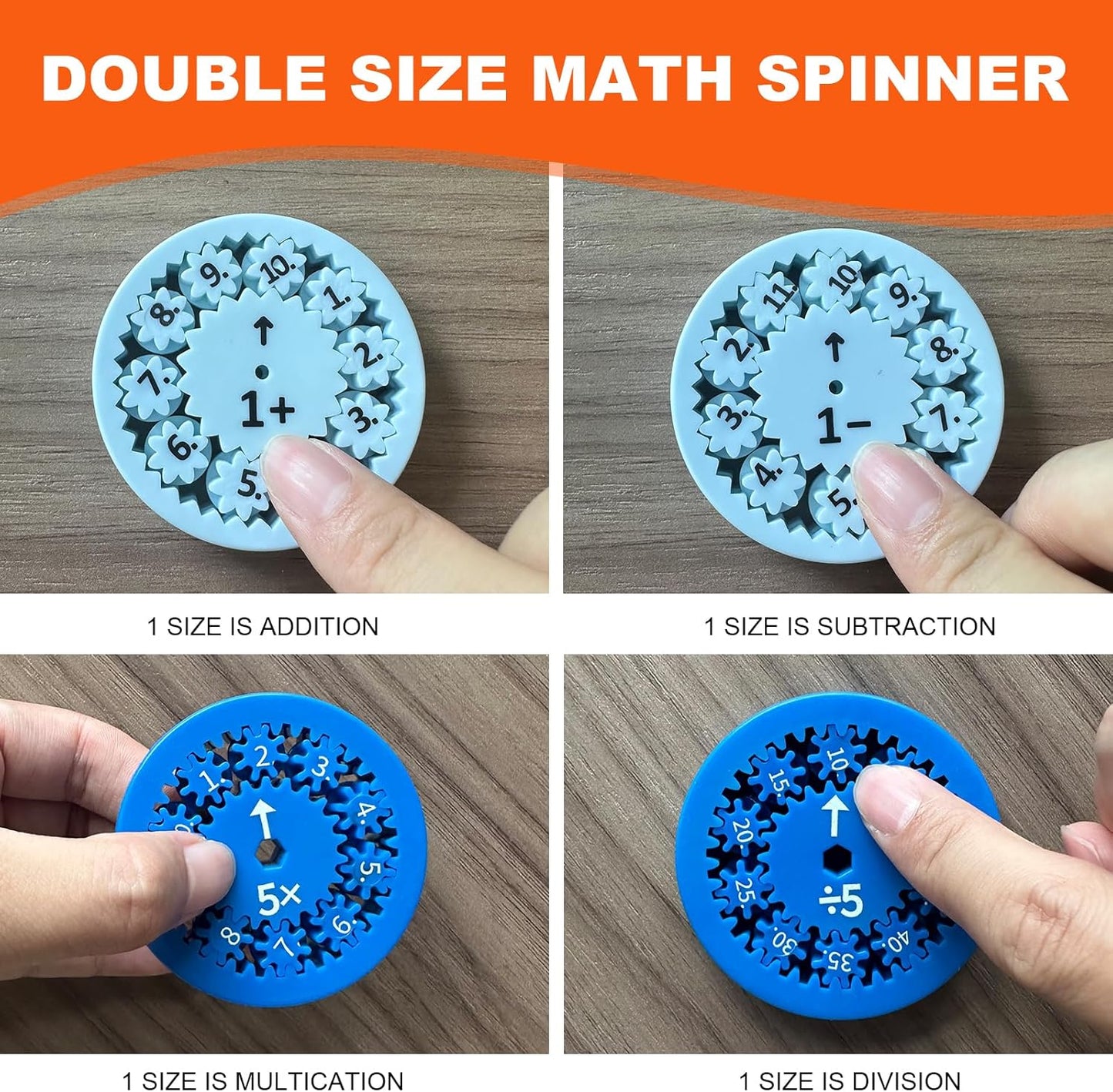 Updated Math Fact Fidget Spinners, Math Facts Fidget Spinners, This is for All The Stimmers - Fidgeters Who are Learning Math, Division and Multiplication on One Fidget (Both 18pcs)