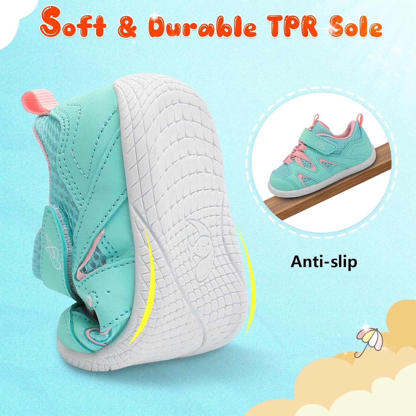 LeIsfIt Baby Shoes Boys Girls First Walking Shoes Non-Slip Toddler Breathable Sneakers Infant Sneakers