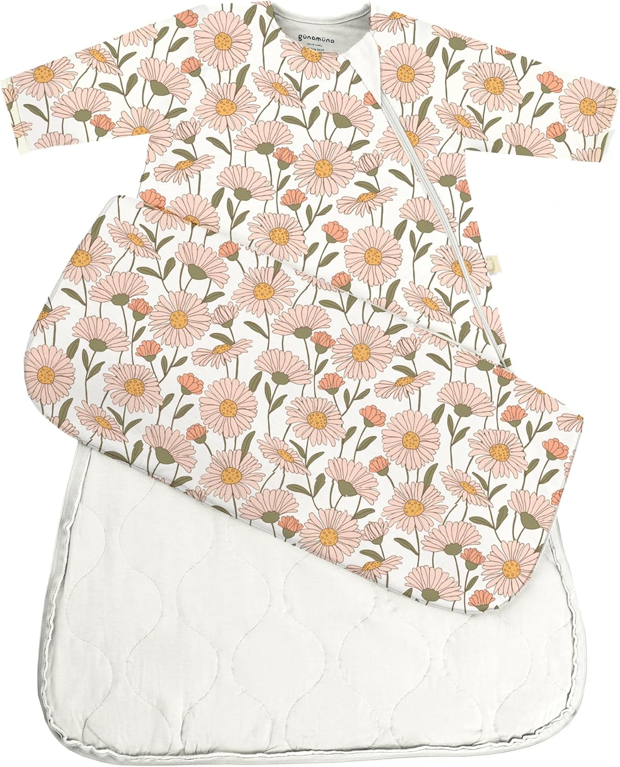 GUNAMUNA Unisex Long-Sleeve Sleep Sack, Wearable Sleep Bag for Babies and Toddlers, Soft Rayon, 1.0 TOG, 3 to 36 Months