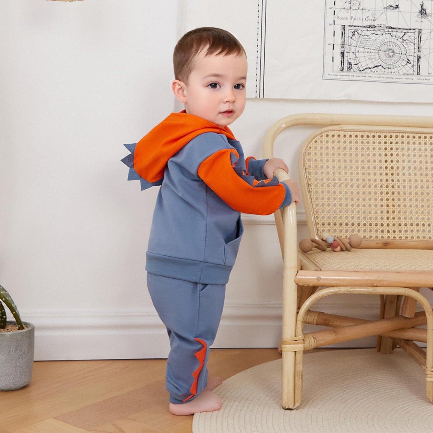 Baby Boy Clothes Toddler Fall Winter Outfits Dinosaur Long Sleeve Hoodies Tops & Jogger Pants Sweatsuit