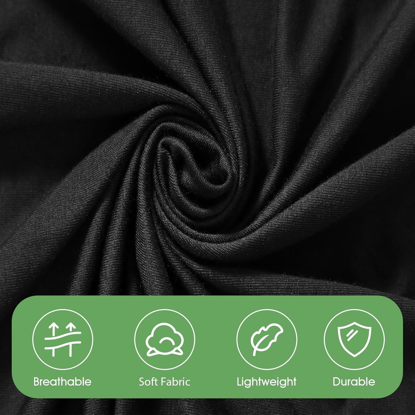 iEvolve Cotton Knitted Baby Swaddle Blanket with Hat Headband Set Newborn Swaddle Wrap Receiving Blankets for Baby Girl Boy 35" x 35"(Black)