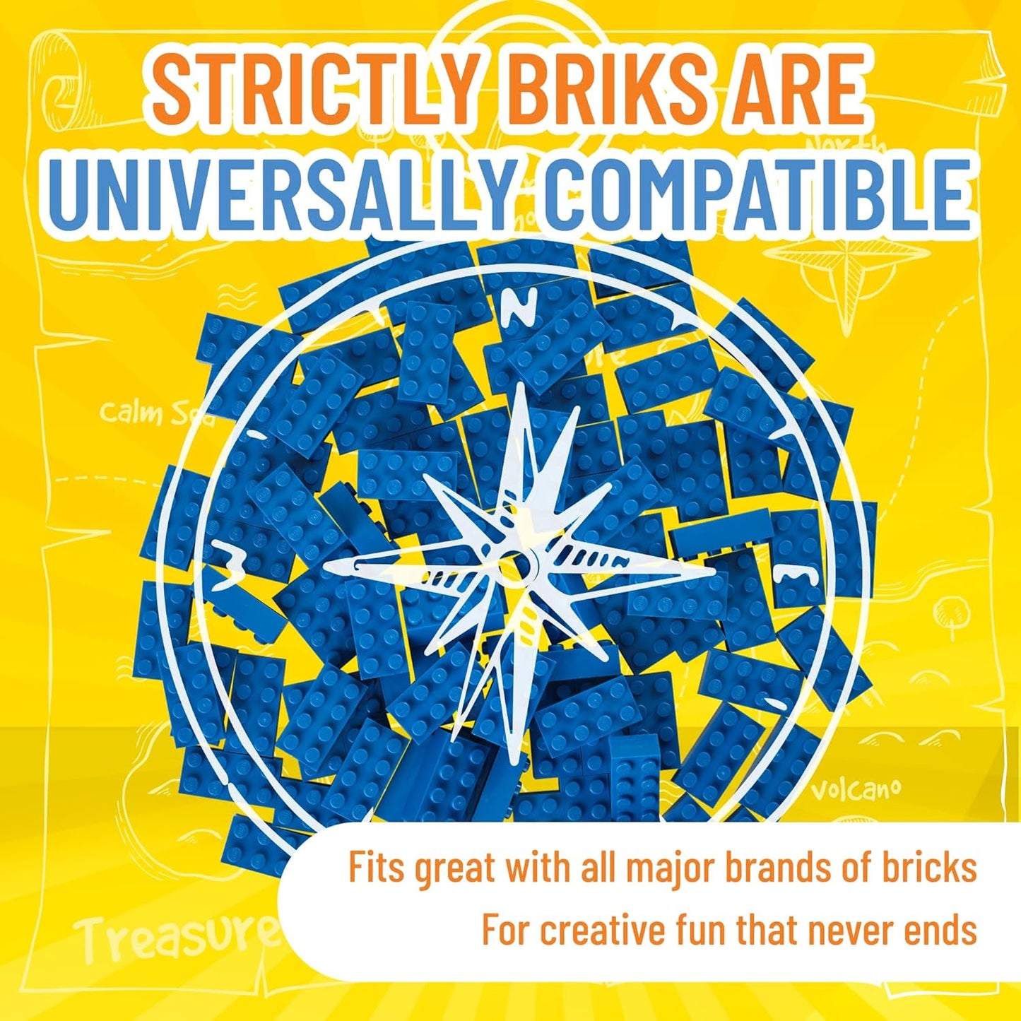 Strictly Briks Classic Bricks 2x4 Starter Kit - 96 Blue Pieces - Creative Building Set for STEM Learning - Compatible with Lego & Major Brick Brands