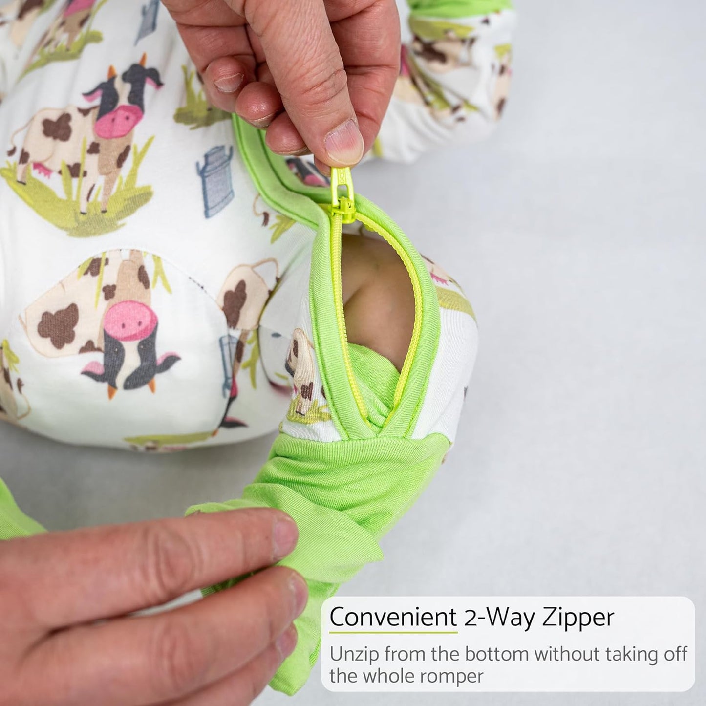 LollyBanks Baby Pajamas, Baby Romper 95% Bamboo Viscose and 5% Spandex