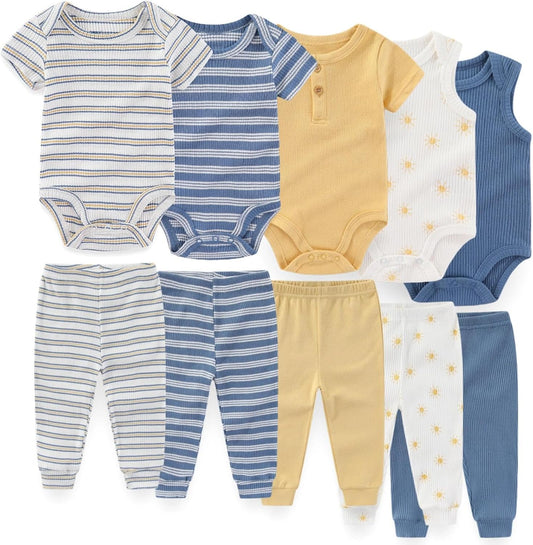 Unisex Baby Boy Girl Pants Sets 10 pack Cotton Casual New born Clothes Comfort Infant Outfit