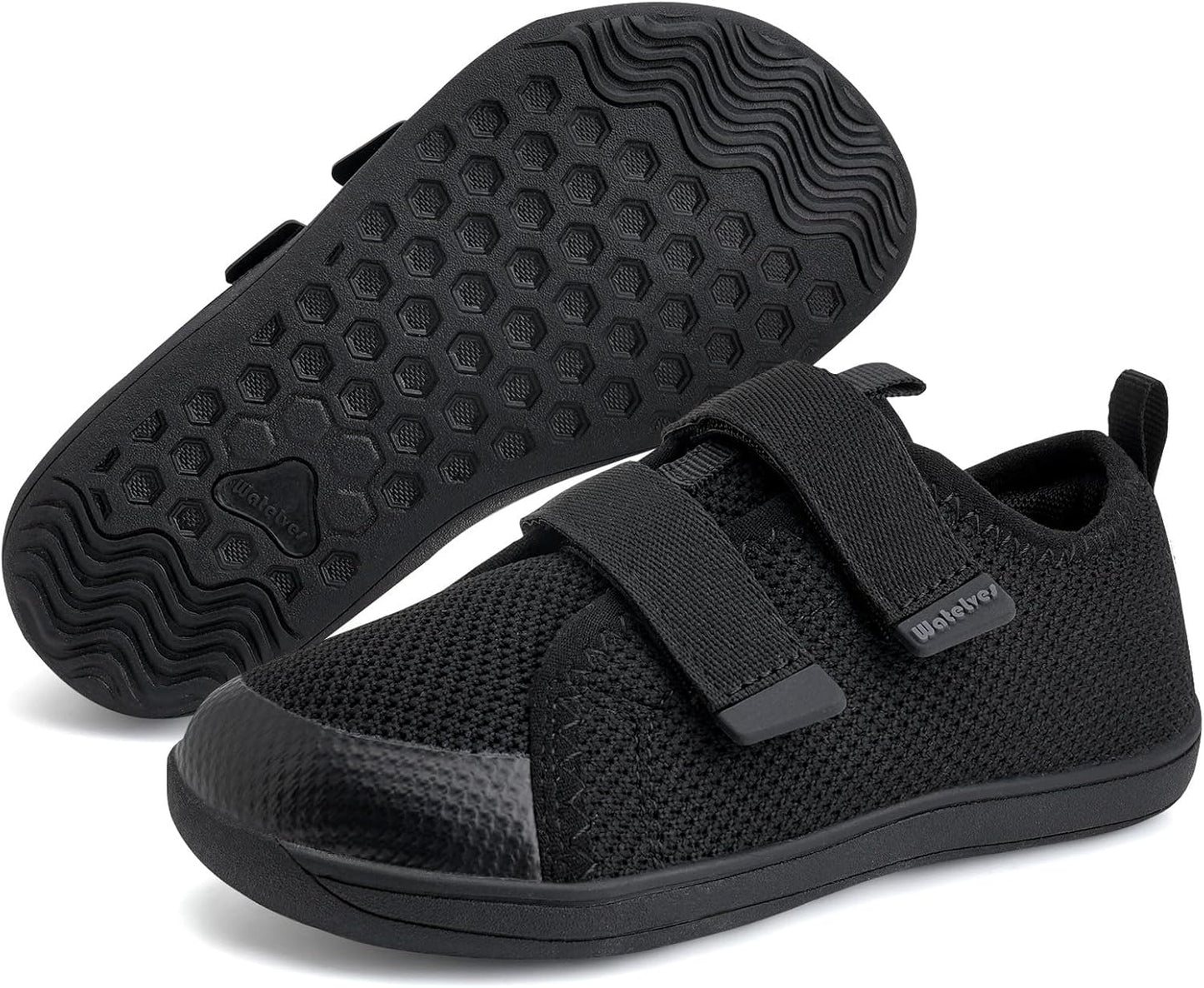 WateLves Toddler Little Kids Wide Barefoot Shoes The First Walking Shoes Girls Boys Breathable Zero Drop Minimalist Sneakers with Wide Toe Box Natural to Grow