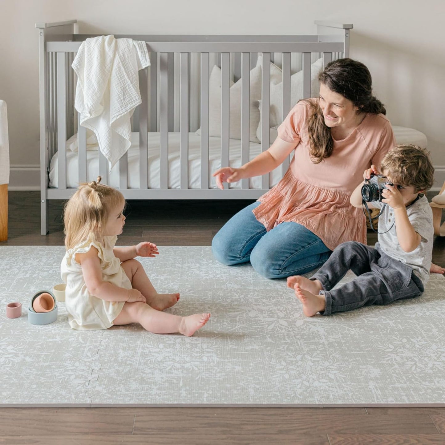 Baby Play Mats for Floor - Eden (4x6ft) - Premium EVA Foam Play Mat for Babies & Toddlers - Perfect for Tummy Time, Crawling, Playroom - Stylish & Comfortable Kids Play Mat
