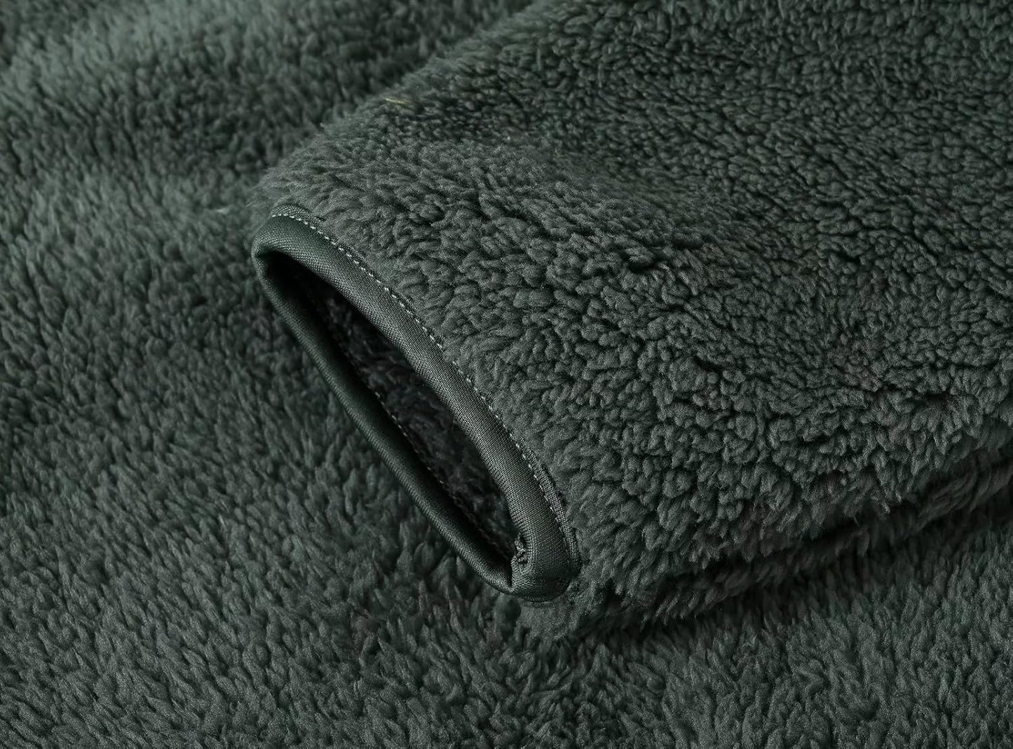 AIWUHE Toddler Boys Girls Hooded Jacket Fleece Hoodie Winter Warm Solid Color Teddy Coat Zip-up Bear Ear Sweater Fall Clothes