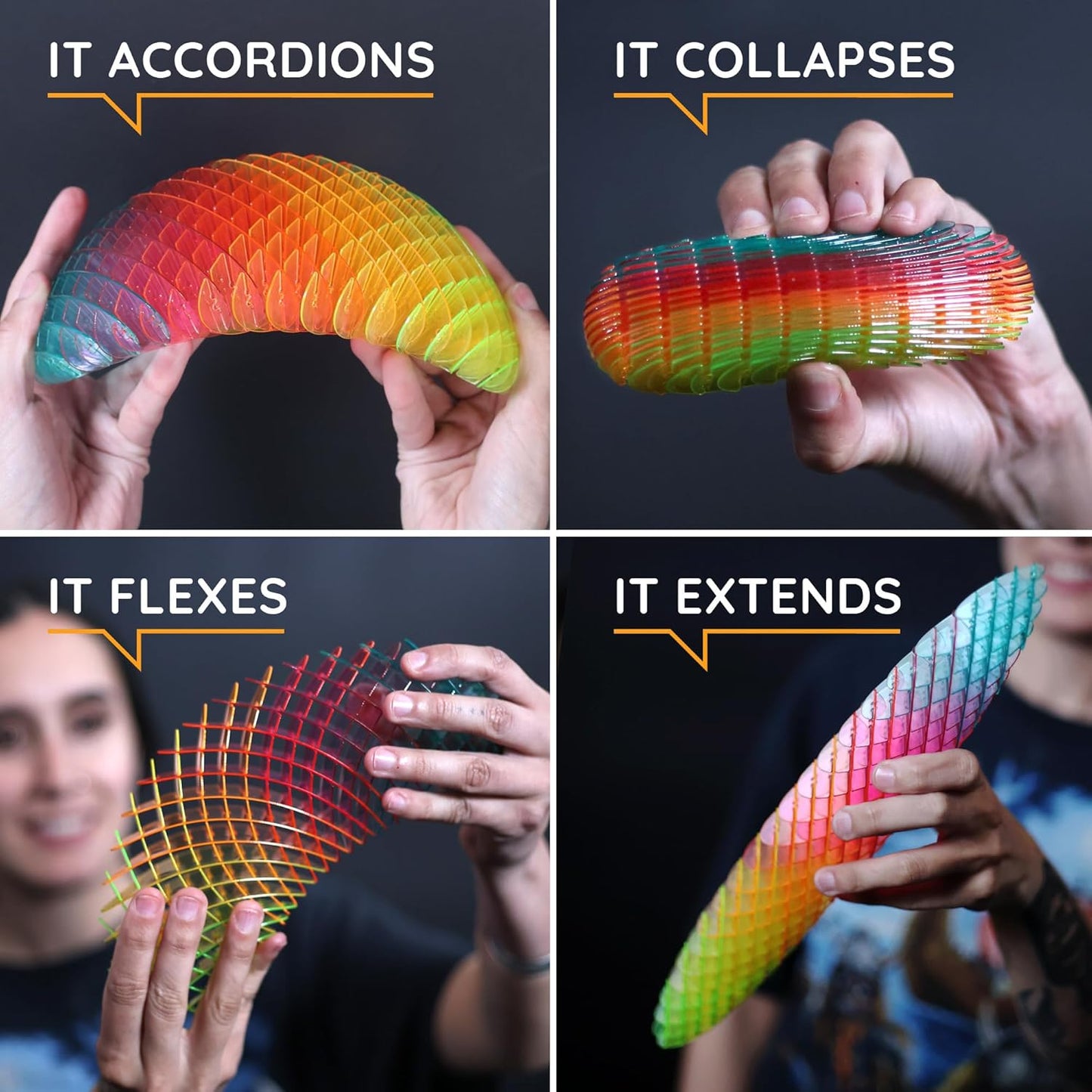 Morf Fidget Worm Toy - Desk Fidgets for Adults - Cool Satisfying Worm Fidget Sensory Toys - Fun and Interactive Morf Fidget Toy for Kids - USA Patent Pending Morf Figgy Toys - Big - 20 x 20