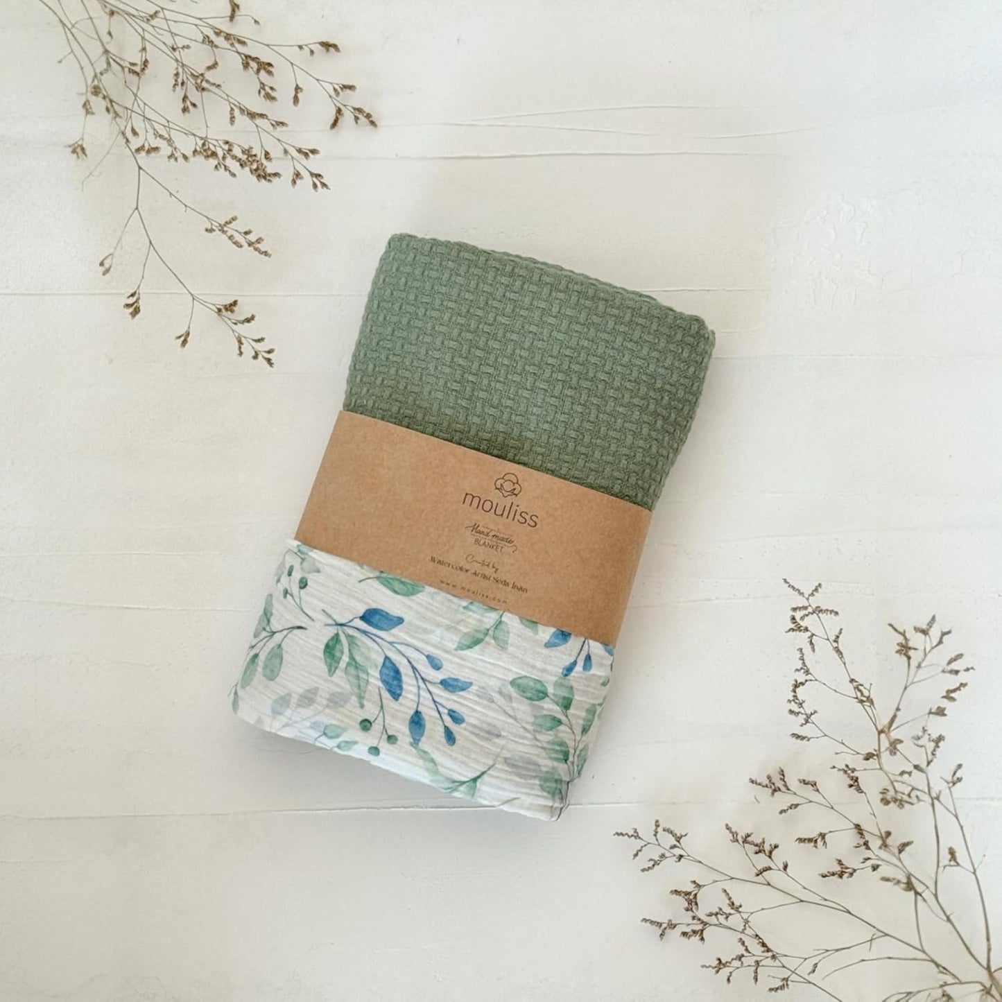 Personalized Baby Blanket with Name – Handmade 100% Organic Cotton Newborn Gift | Custom Knit Blanket for Boys, Girls, Kids & Baby Showers