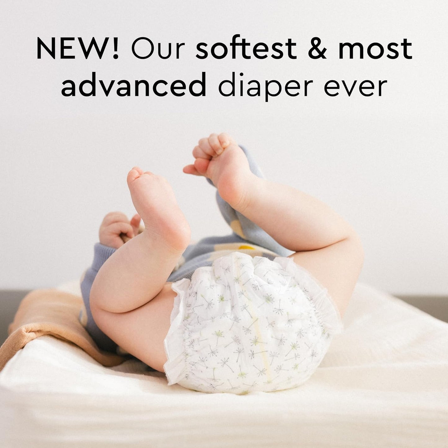 Baby Diapers - Size 8 (37+ lbs), Half-Monthly Supply (90 Count), Leak Protection, Skin-Friendly, Ultrasoft, Perfume- & Chlorine-Free, Hypoallergenic, Dermatologist Tested, Oeko-TEX®