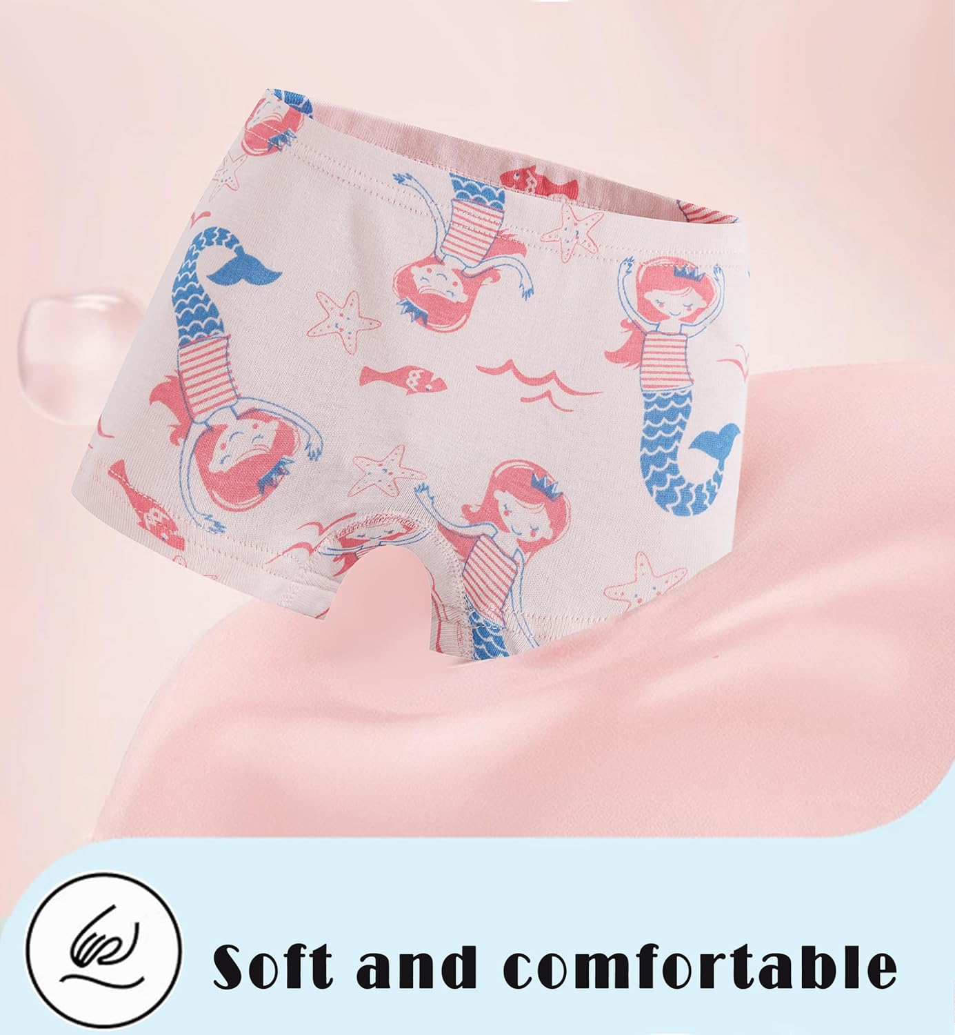 Sladatona Soft Girls Boyshort Panties Cotton Briefs Kids Underwear