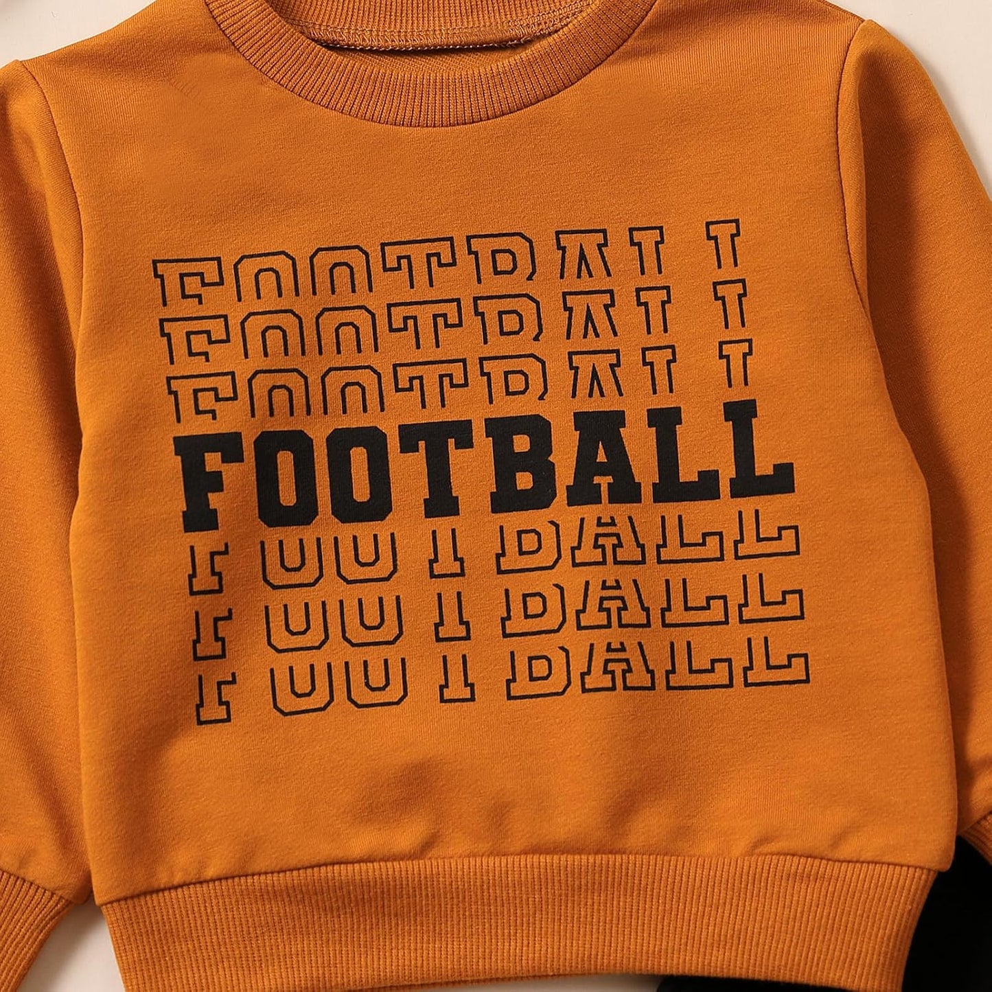 Baby Boy Clothes Fall 6 12 18 24 Months Football Long Sleeve Pullover Tops & Pant Sets Toddler Winter Outfits
