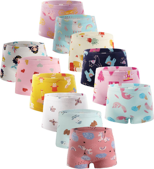 Sladatona Soft Girls Boyshort Panties Cotton Briefs Kids Underwear