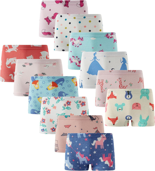 Sladatona Soft Girls Boyshort Panties Cotton Briefs Kids Underwear