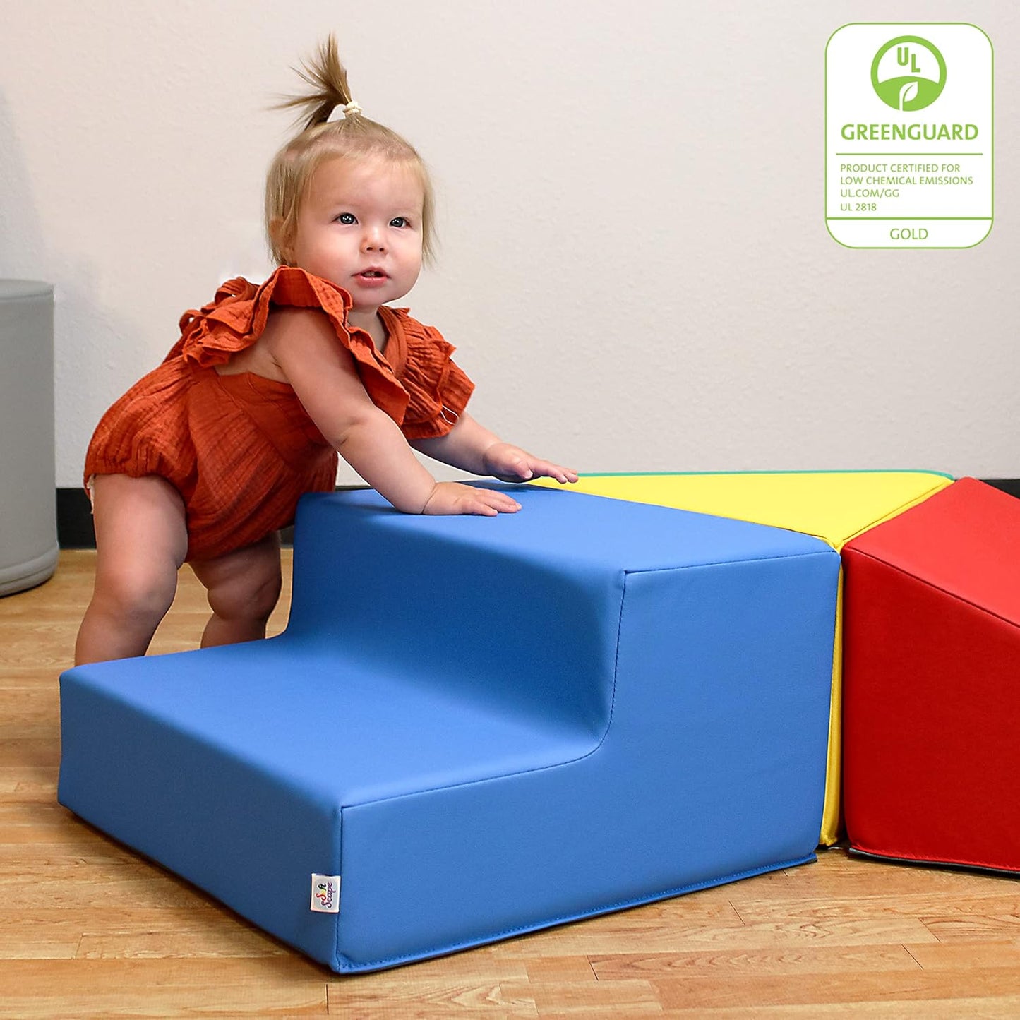 FDP SoftScape Toddler Playtime Junction 360 Climber, Indoor Active Play Structure for Toddlers and Kids; Safe Soft Foam for Crawling, Climbing and Sliding (4-Piece) - Assorted, 13799-AS