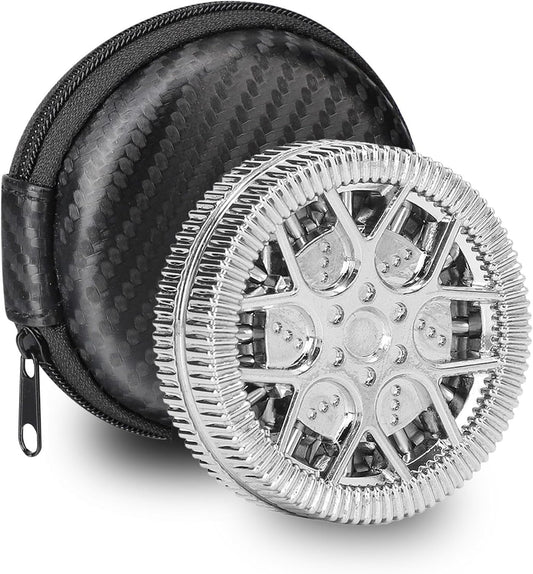 Metal Fidget Toys for Adults, Magnet Fidget Slider Haptic Coin EDC, ADHD Tool Anxiety and Stress Relief Toys, Birthday Gifts for Men (Silver)…