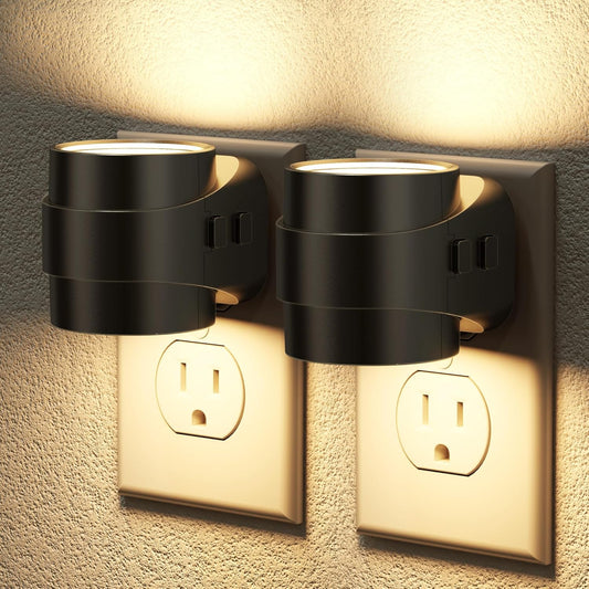 Briignite Night Light Plug into Wall[2 Pack] - Dimmable LED Night Light with 3000K/4000K/5000K & 3 Brightness Levels for Baby Nursery, Hallway, Bathroom, Kids Room, 3CCT