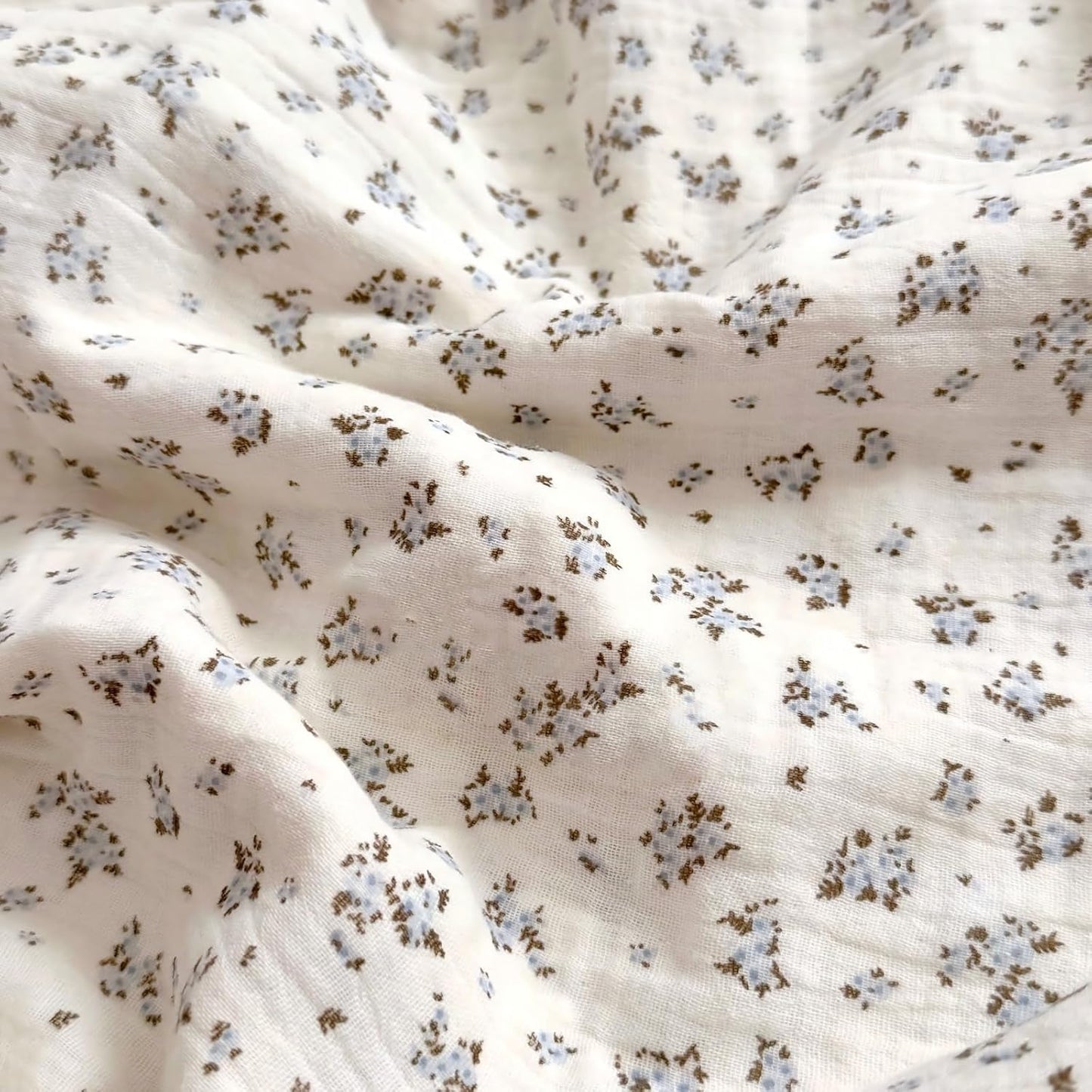 BuLuTu Blue Plumbago Floral Print Kids Pillowcases Fits Standard Size Pillow, Oeko-TEX Certified Muslin Cotton Children Pillow Case, Moisture-Wicking, Soft Breathable, 20"x26", 1 pc