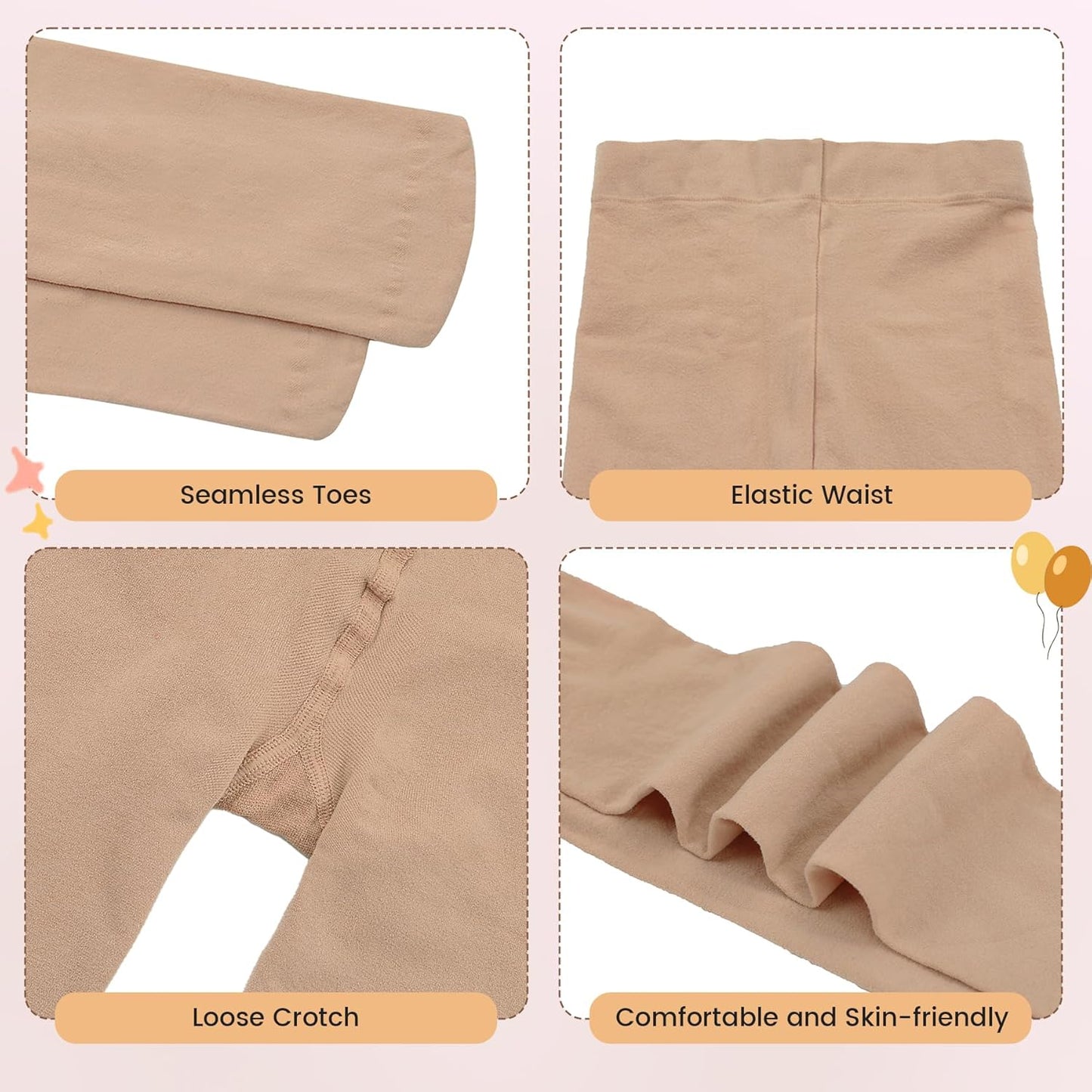 Girls Ballet Dance Tights for Toddler Baby Soft Athletic Leggings Infant Elastic Dance Tights for Girls