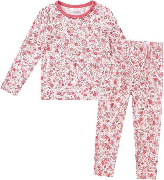 pureborn Baby Toddler Kids Viscose from Bamboo Pajamas Set Pjs 2pcs 18M-8Y