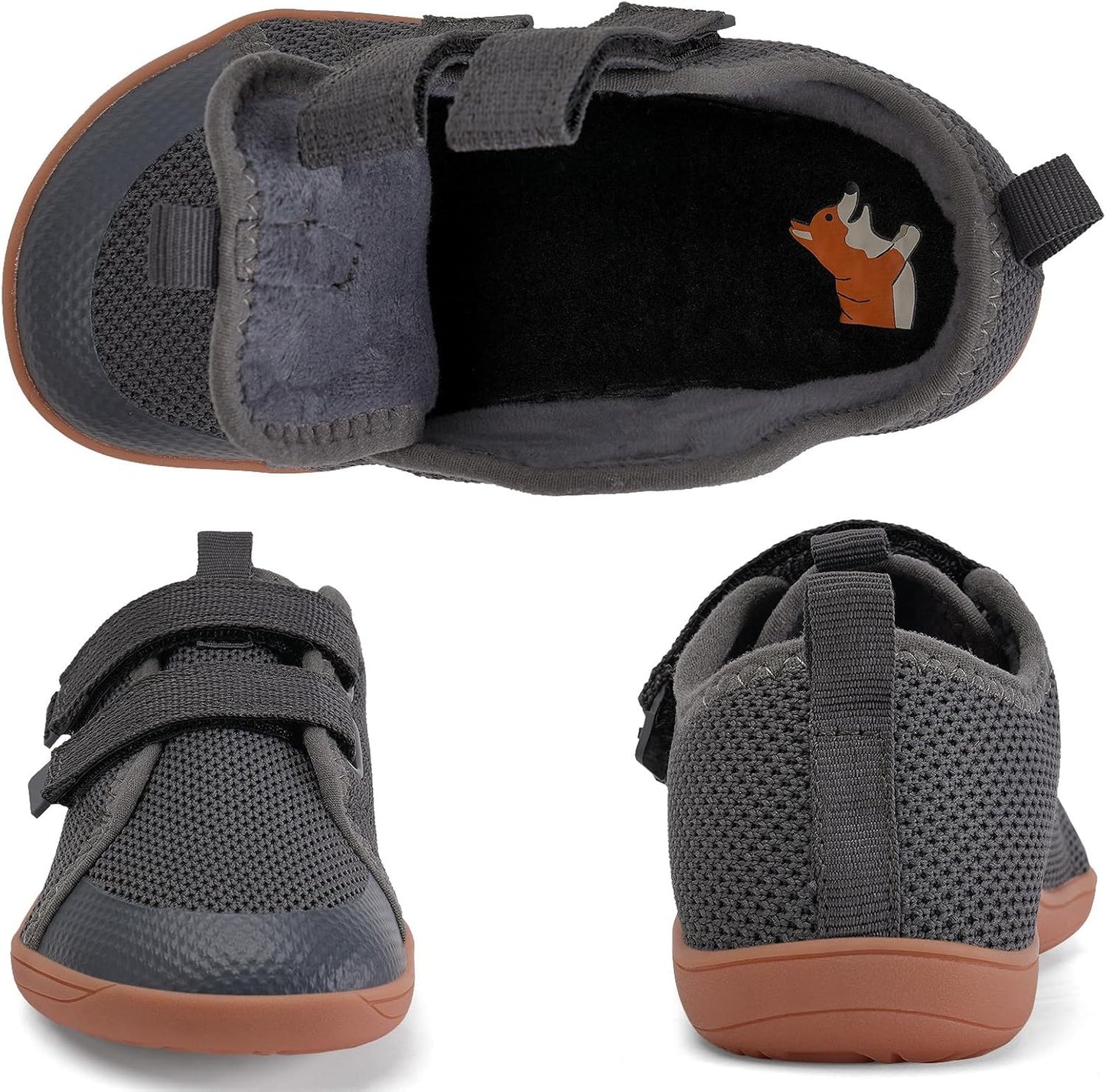 WateLves Toddler Little Kids Wide Barefoot Shoes The First Walking Shoes Girls Boys Breathable Zero Drop Minimalist Sneakers with Wide Toe Box Natural to Grow