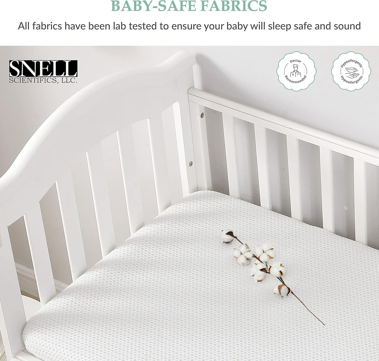 Breathable Crib Waterproof Mattress Protector Pad- Hypoallergenic - Noiseless - Washable- Breath Easy, Babies and Toddlers, Lab Tested - Crib Size 28"X52" by Slumberfy