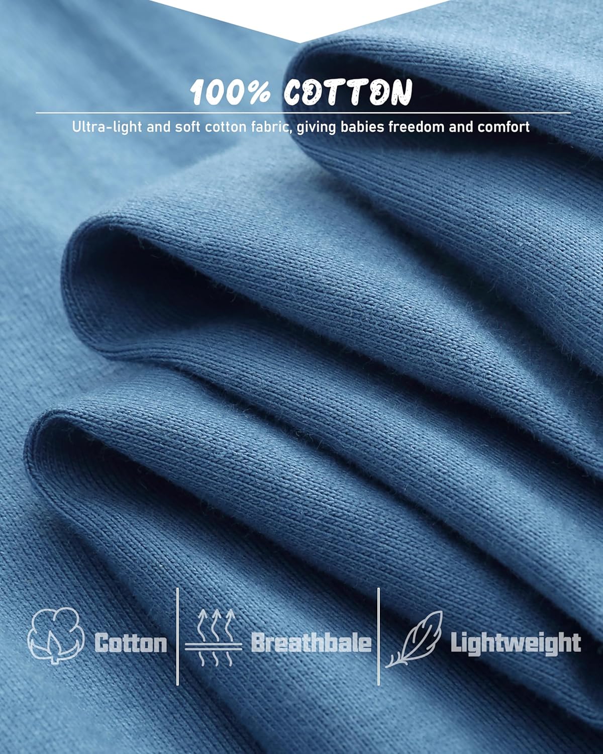 GFQLONG 4 Pack Toddler Boys and Girls Cotton Pants Lightweight Trousers, Kids Summer Casual Solid Sweatpants with Drawstring