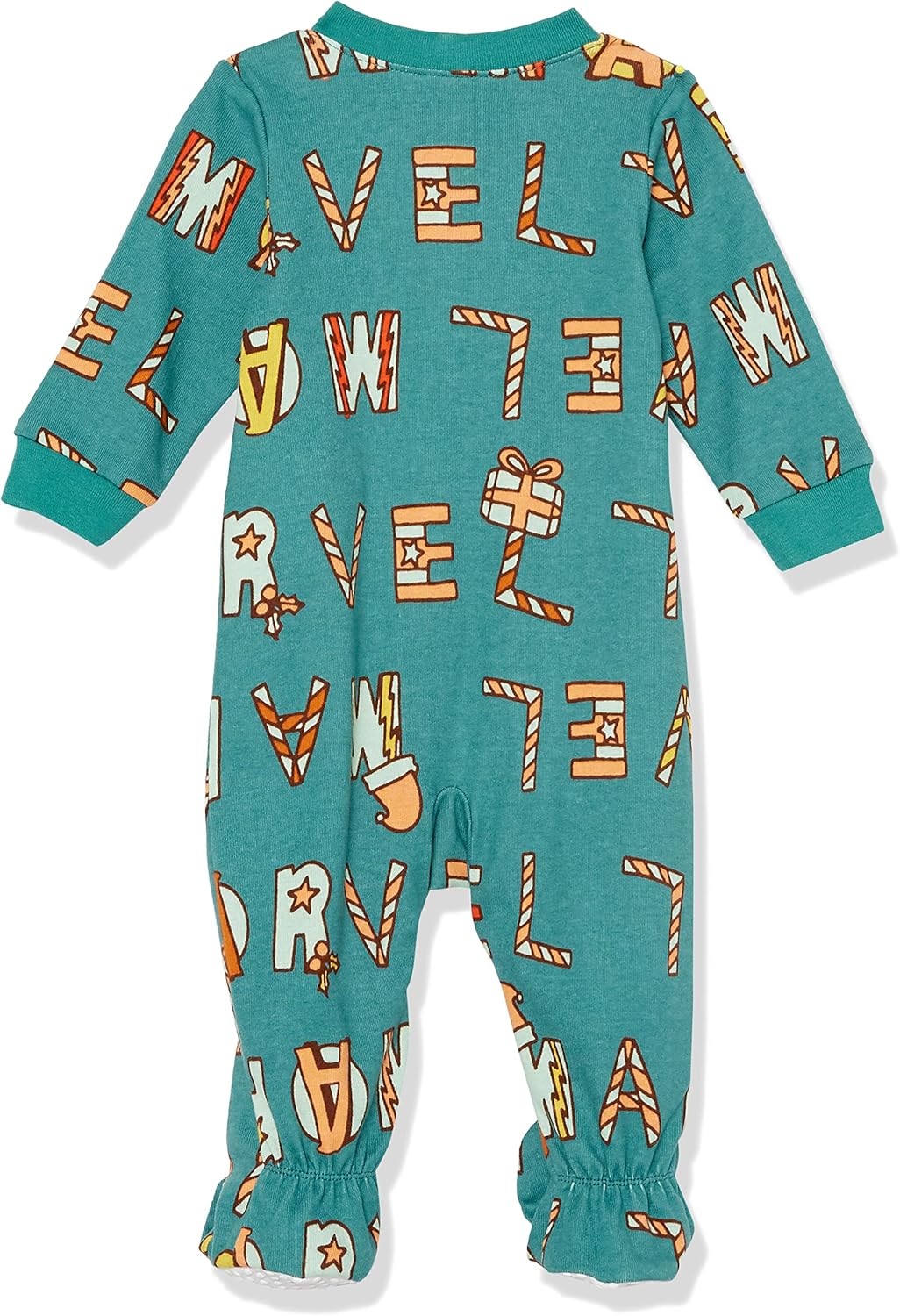 Amazon Essentials Disney | Marvel | Star Wars Unisex Babies' and Toddlers' Snug-Fit Cotton Footed Pajamas, Multipacks