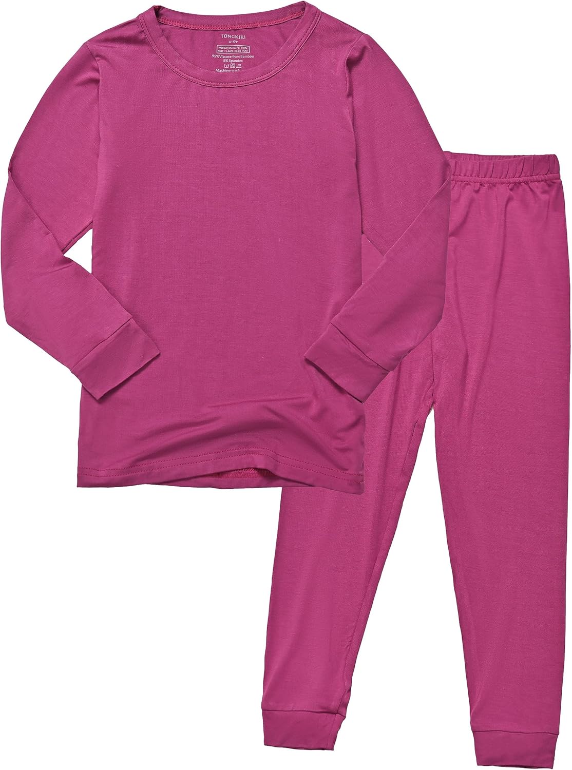 BABY 2T-10Y Toddler Kids Girls Boys Soft Comfy Viscose 2pcs Set Long Sleeve Plain Shirts and Pants Sets