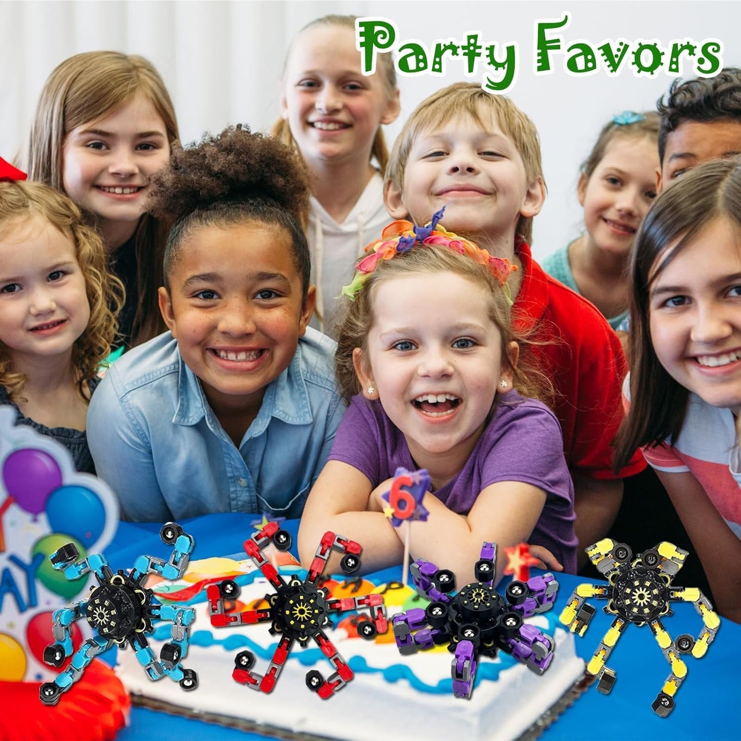 20 Pcs Transformable Fidget Spinner, Fidget Toys Bulk for Adults, Transformable Chain Robot Finger Toy DIY Deformation Robot Mechanical Spinners Stress Relief Fidget Toy for Teens Adults