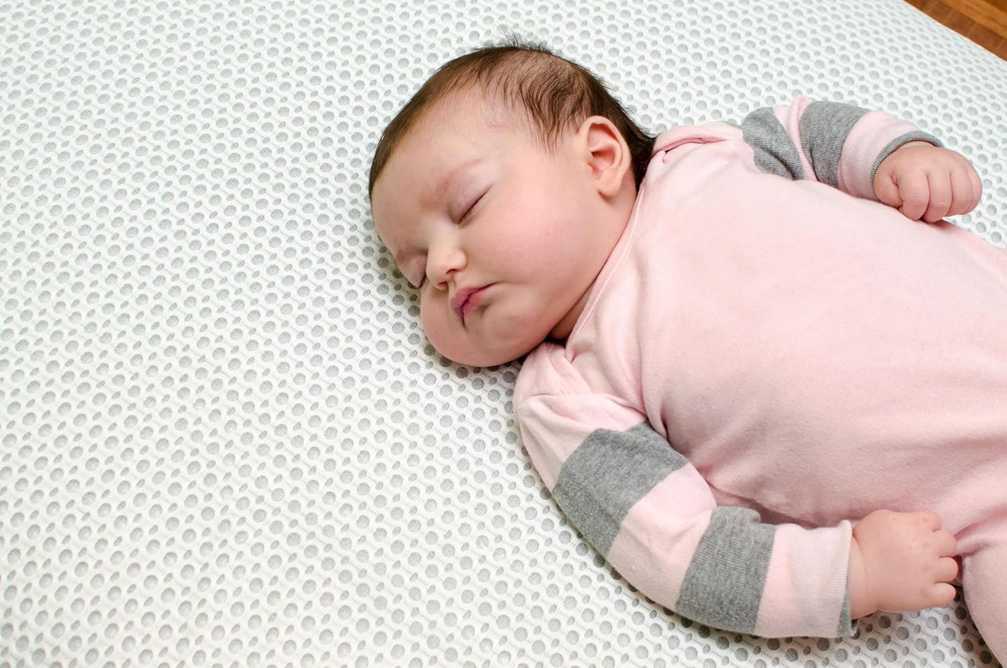 Lullaby Earth Breathe Safe Air Breathable Crib Mattress Pad, Removable Mattress Cover with Waterproof Layer for Baby and Toddler Beds, Standard Crib Size White