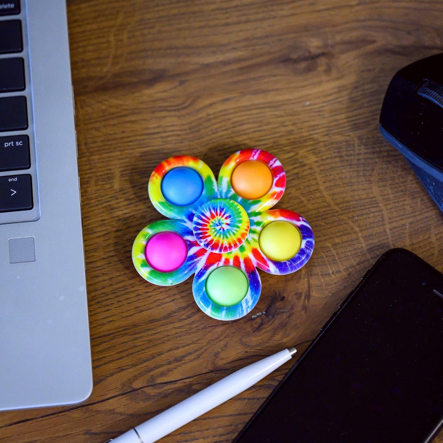 Nutty Toys Fidget Spinner Dimple Popper Sensory Toy - Top Stress & Anxiety Relief Gifts 2024 Unique Christmas Stocking Stuffers Idea for Toddler Kids & Adults Best Teen Girl Teenage Boys Tween Present