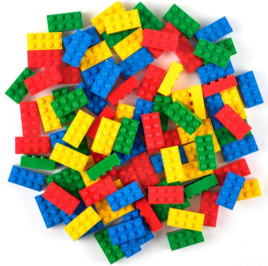 Strictly Briks Classic Bricks Starter Kit, Blue, Green, Red, and Yellow, 96 Pieces, 2x4 Studs, Building Creative Play Set for Ages 3 and Up, 100% Compatible with All Major Brick Brands
