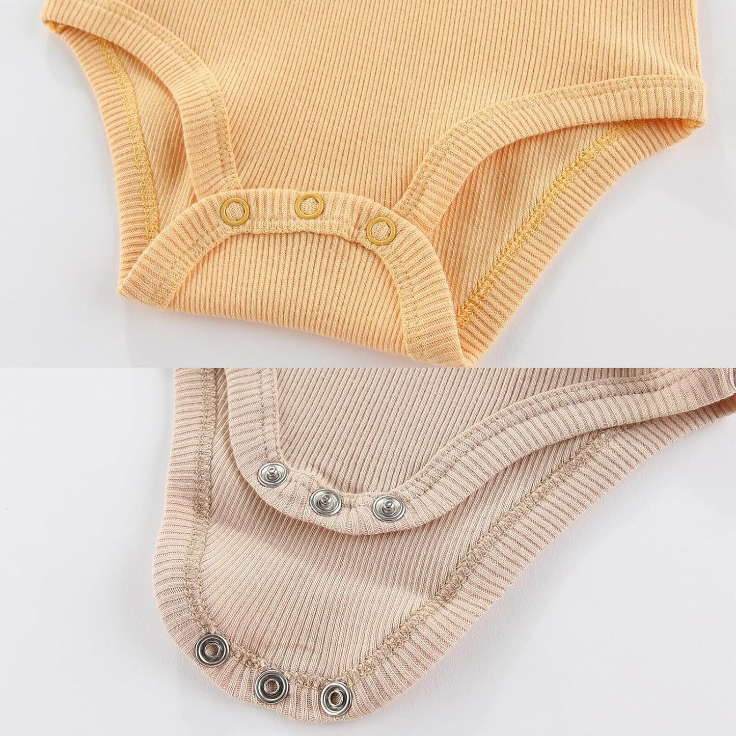 Newborn Baby Short Sleeve Bodysuit Cotton One-Piece Baby Clothes 5-Pack, 0-12 Months