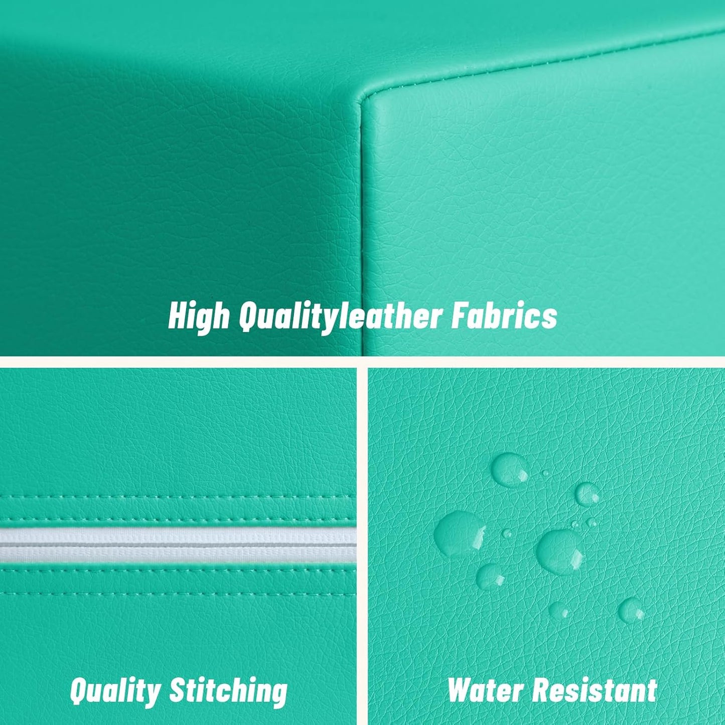 6-Piece Soft PU Leather Toddlers Climbing Toys, Baby Foam Climbing Blocks for Toddlers 3, Indoor Climb and Crawl Activity Play Set, Foam Play Gym Climbing Structures (Orange and Green)