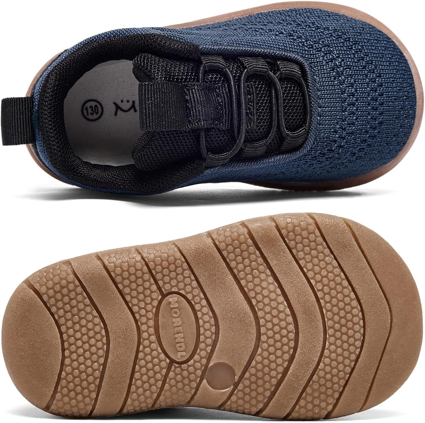 MORENDL Toddler Slip On Sneakers Baby Walking Shoes Non-Slip Breathable Unisex Pink Mesh Lace-Up Athletic Sneakers Infant Running Shoes