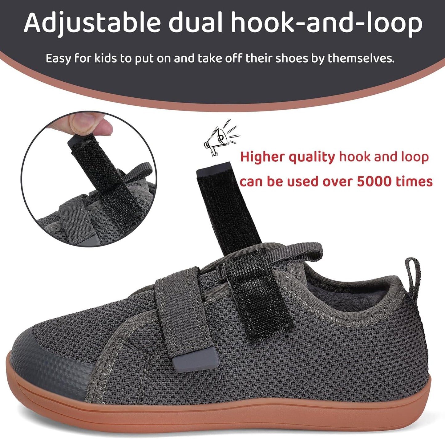 WateLves Toddler Little Kids Wide Barefoot Shoes The First Walking Shoes Girls Boys Breathable Zero Drop Minimalist Sneakers with Wide Toe Box Natural to Grow