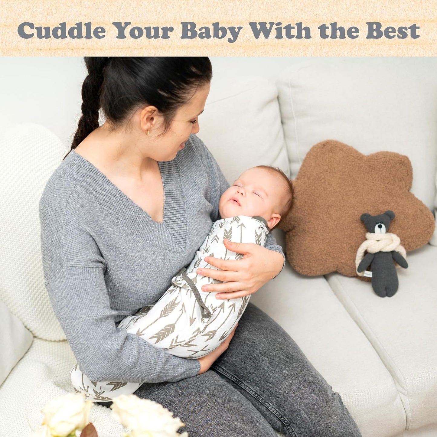 Bublo Baby Swaddles for Newborns – 3-Pack Infant Swaddles 3-6 Months – Adjustable Swaddle Sleep Sack – Soft Organic Cotton Baby Wrap for Safe & Cozy Sleep (Galaxy)