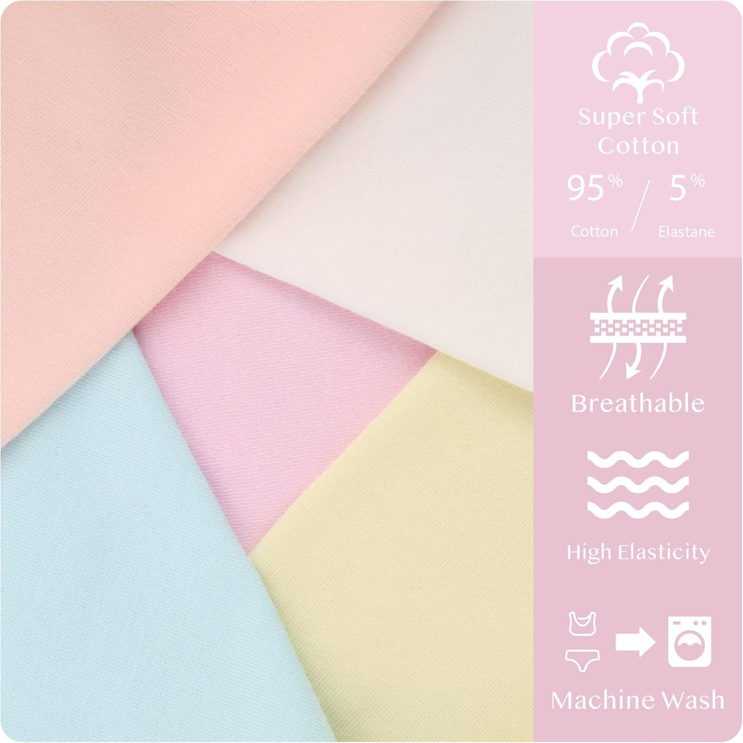 Donella Girls' Soft Cotton Underwear - Kids Bikini Brief Panties for Girls and Toddlers 5-Pack, Age: 2-15