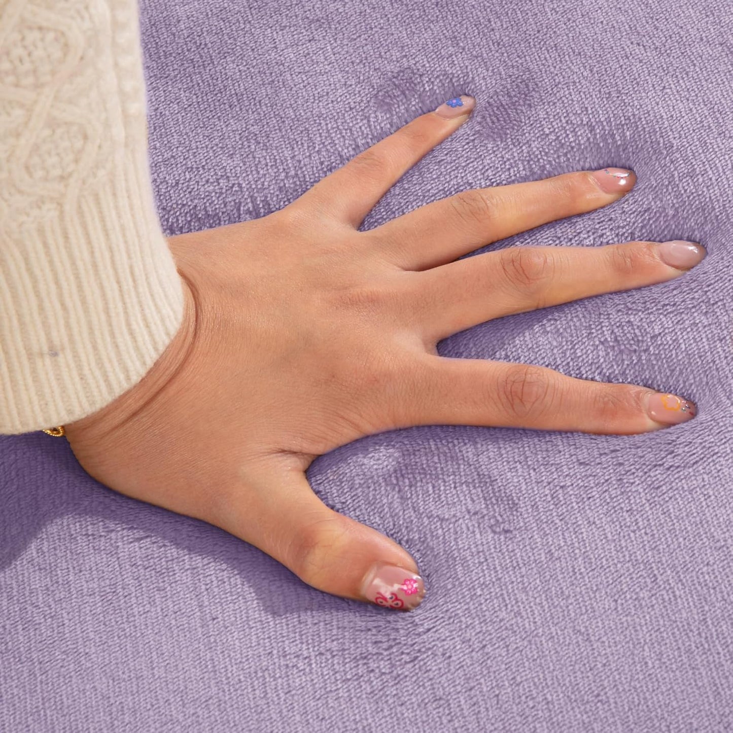 BALAPET Thick Memory Foam 71x59 Play Mat for Playpen, Super Soft Velvet Portable Baby Playpen Mat for Kids Toddler Crawling and Play, Non-Slip Bottom Playmat, Purple