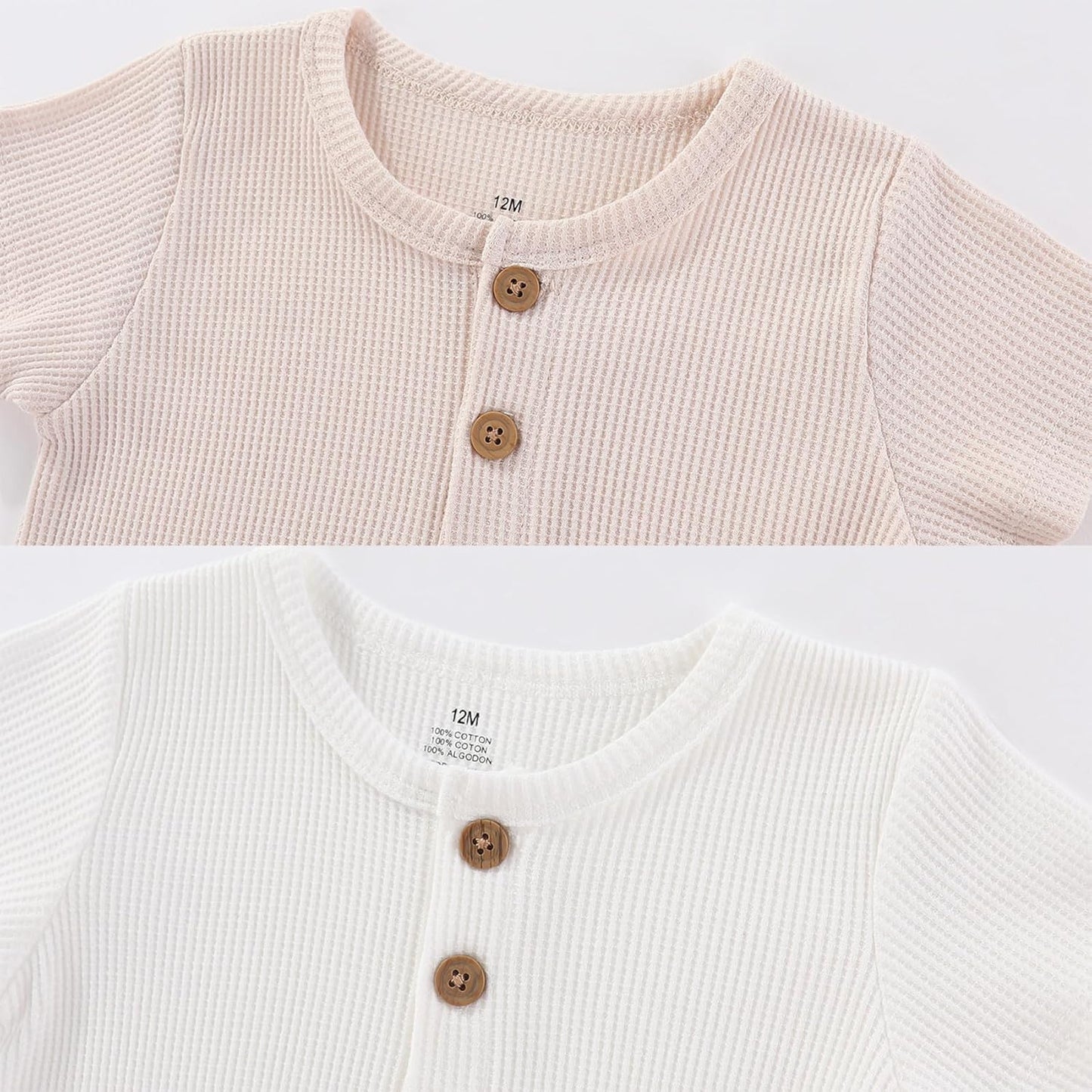 Baby Bodysuits Solid Romper One-Piece Newborn Clothes 2 Pack Baby Shower Gifts