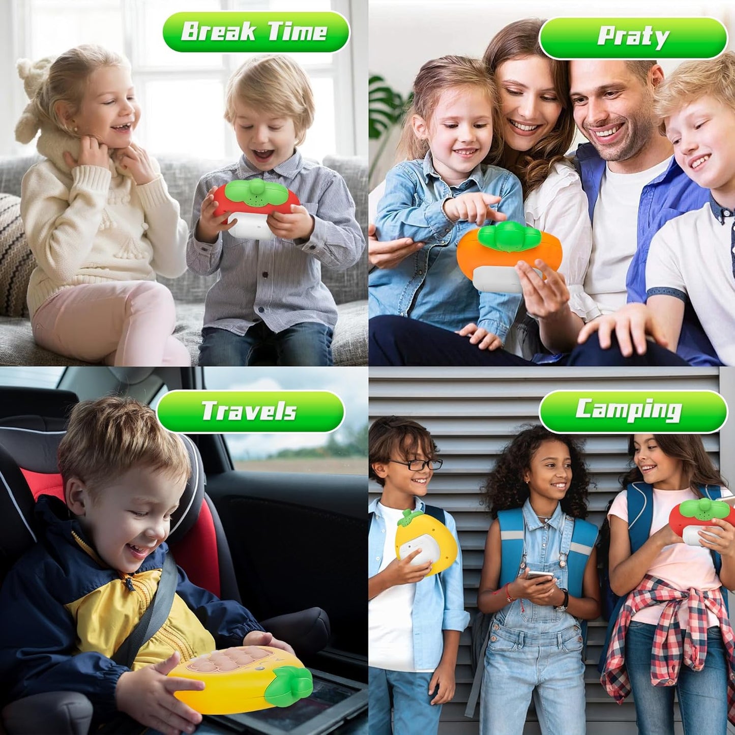 Fast Push Game, Pop Fidgets Toys, Fun Stress & Anxiety Relief Quick Push Pop Game, Autism Sensory Toys, Handheld Game Light Bubble Puzzle Toys for Kids Teens Adults