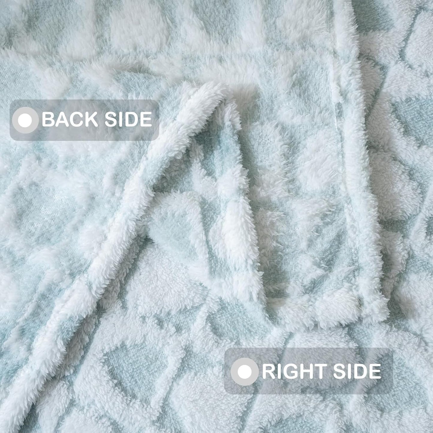 Fleece Baby Blanket for Boys 3D Checker Design, Warm Cozy and Fluffy Infant Newborn Toddler Small Receiving Blankets for Crib Stroller, 30x40 Inches, Blue