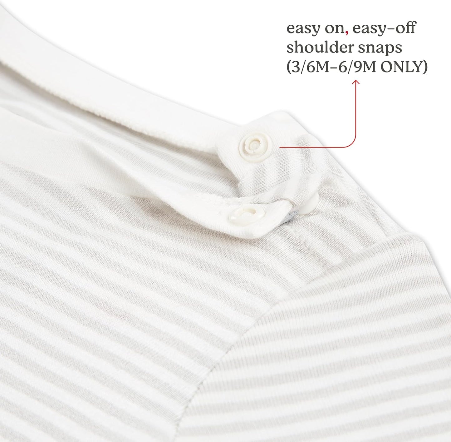 Huggies Unisex Baby Basic T-Shirt, Mid Grey Heather/Stripe