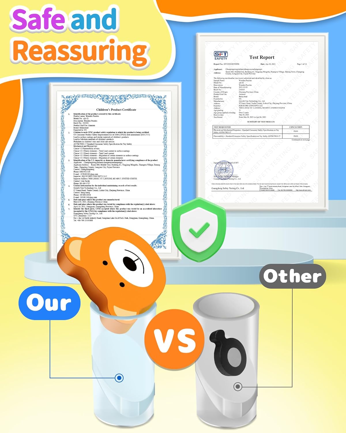 Bekayshad Wooden Puzzles Toddler Toys Gifts for 1 2 3 Year Old Boys Girls, Animal Jigsaw Puzzles Montessori Toys, Learning Educational Christmas Birthday Gifts for Girls Boys Ages 1-3